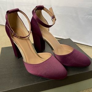 New Day from Target. Plum color chunky ankle strap heels. Worn once